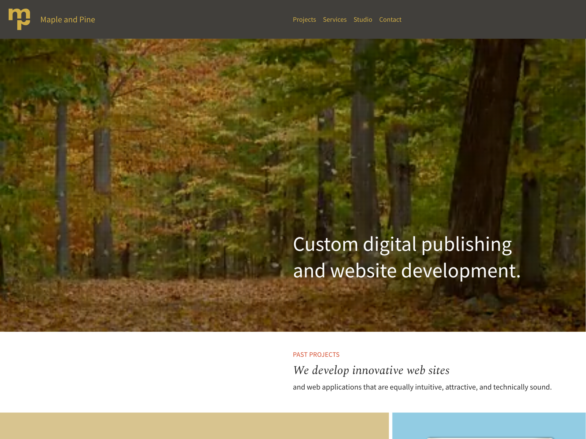 Maple and Pine home page