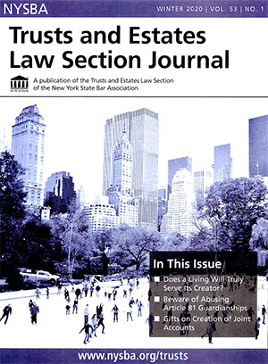 Cover of Trusts and Estates Law Section Journal
