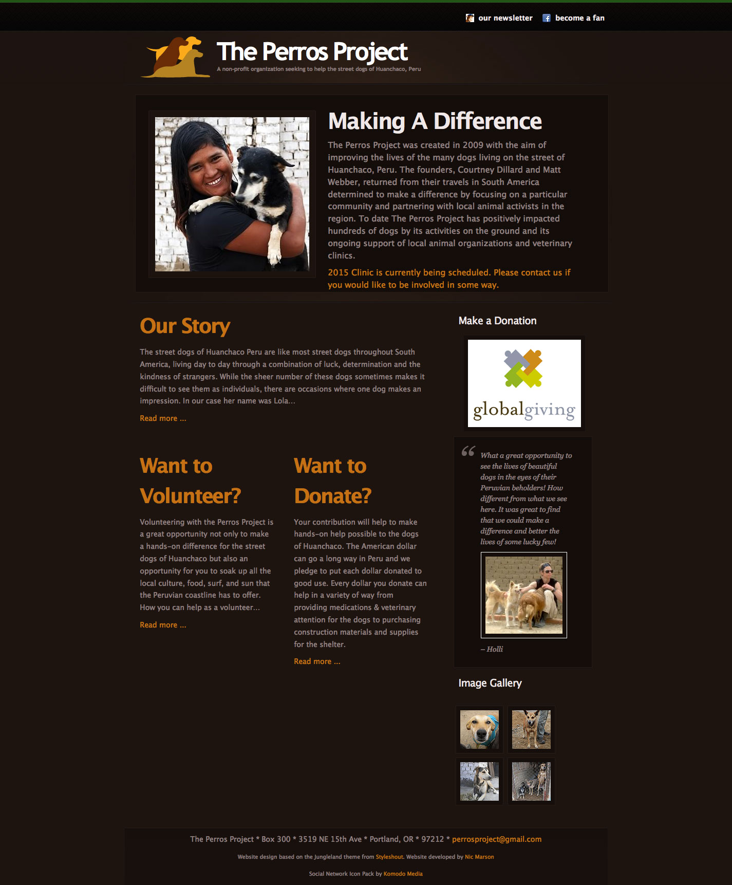Perros Project home page