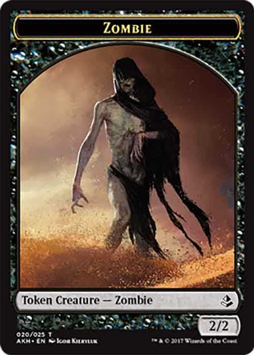 2 2 Black Zombie Creature Token MTG Onl Tokens