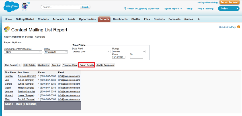 How To Export Contacts From Salesforce Covve