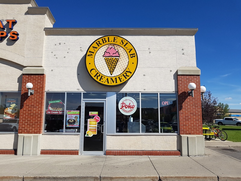 marble slab sign