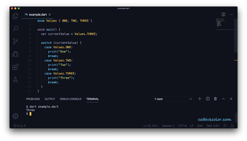 Enumeration In Dart Explanation With Example Codevscolor