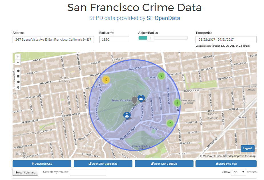 sfcrimedata screenshot