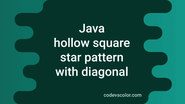 Different Java Program To Print A Hollow Square Star Pattern With