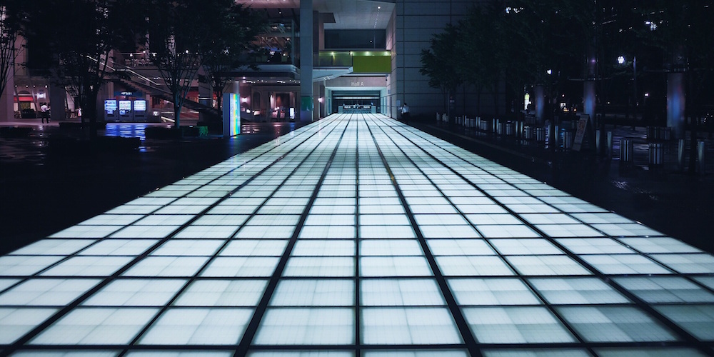 backlit floor