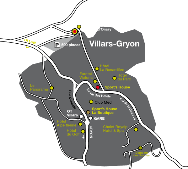 access map to the ski locker