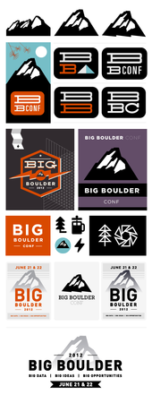 Big Boulder Conf Logo Ideas 2 Progression of Big Boulder's logomark