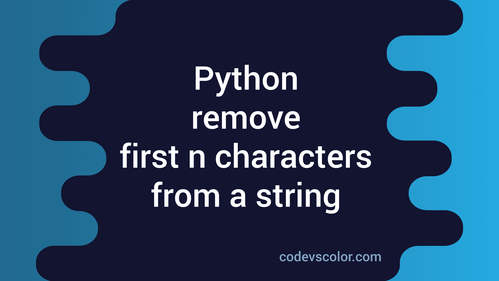 Python String Remove First N Characters