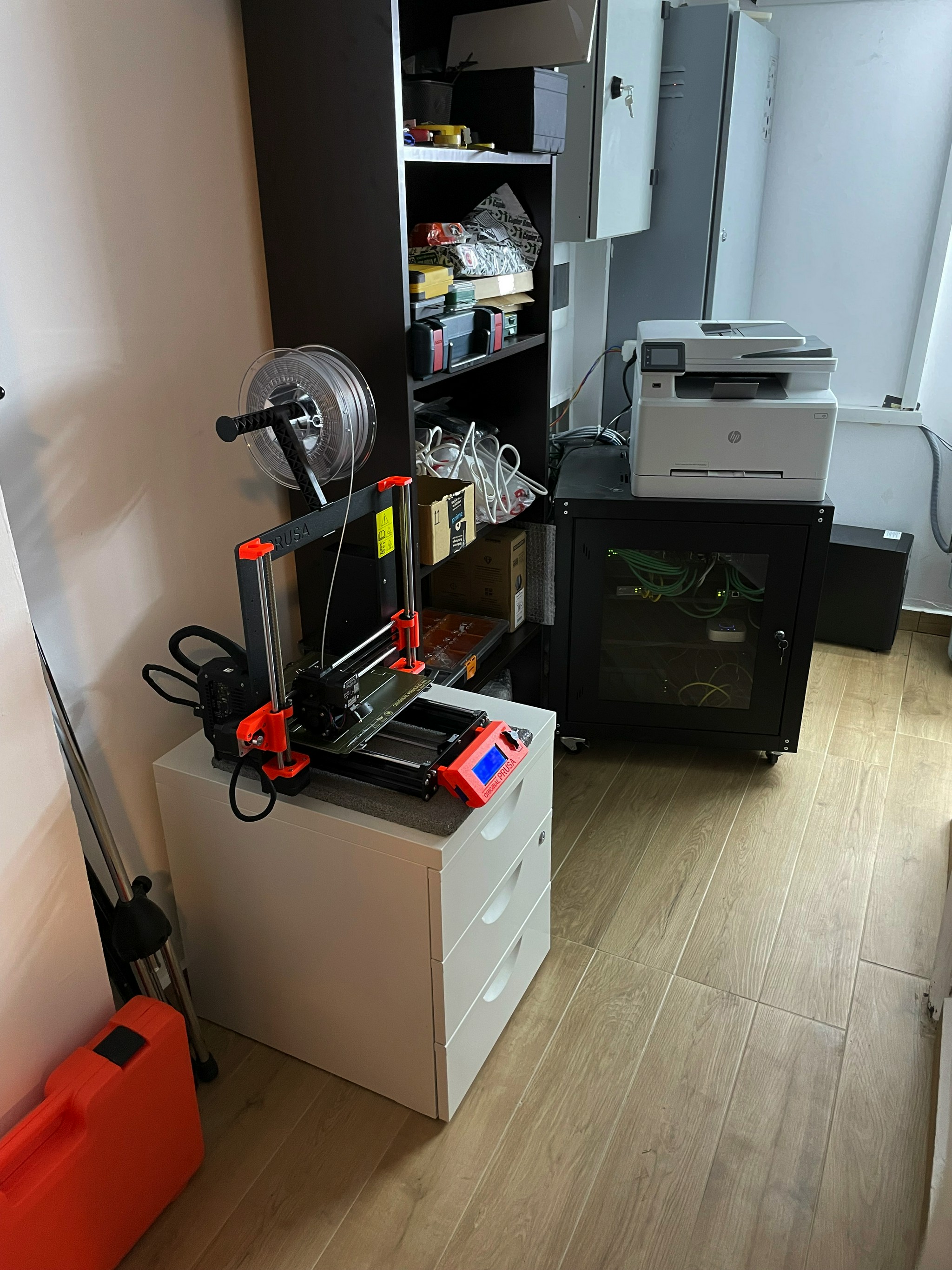 I later moved my 3D Printer to my system room.