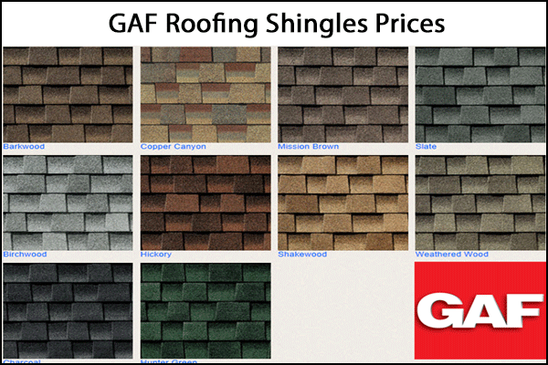 GAF Timberline Roofing Shingles Prices
