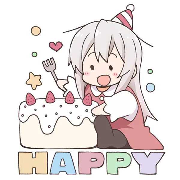 Mahiro is very happy on her birthday