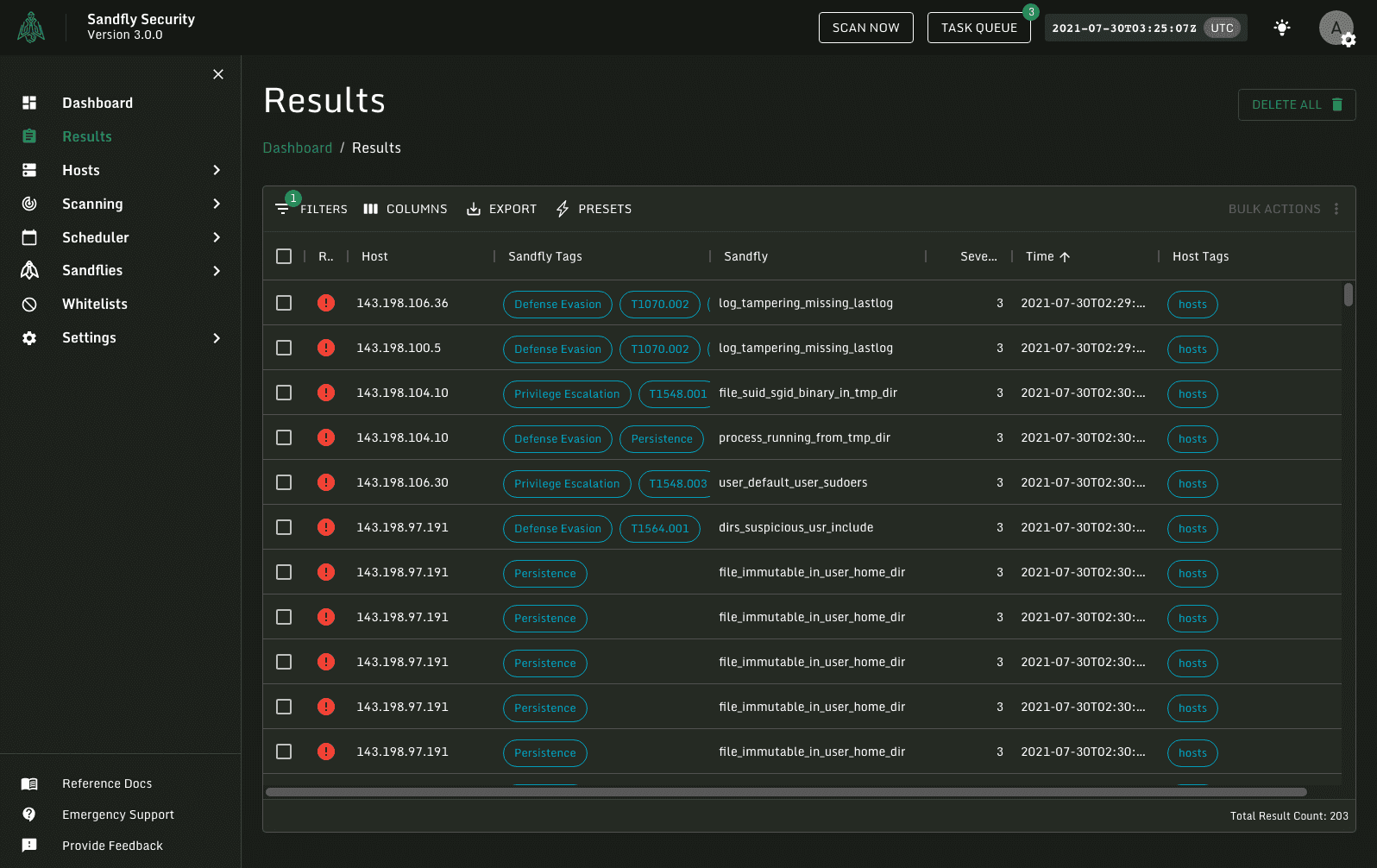 Viewing all alerts
