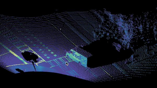 FedEx truck captured on lidar at intersection