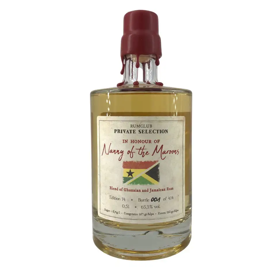 Image of the front of the bottle of the rum Rumclub Private Selection Ed. 14 Nanny of the Maroons