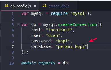 Code db_config.js