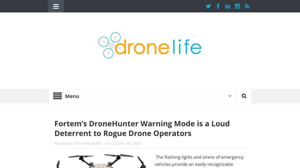 Fortem’s DroneHunter Warning Mode is a Loud Deterrent to Rogue Drone Operators