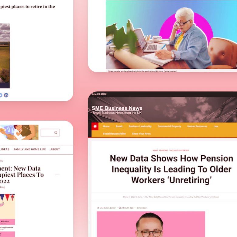 Coverage screenshots about retirement