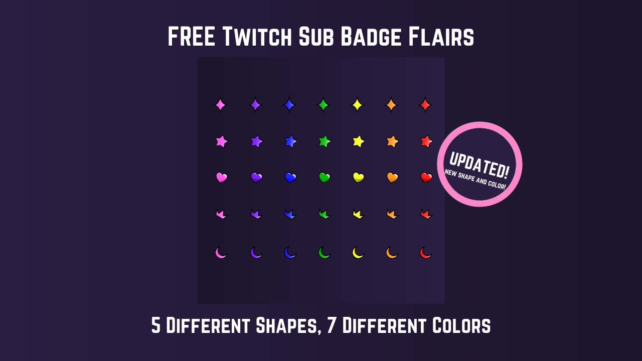 Free Twitch Sub Badge Flairs