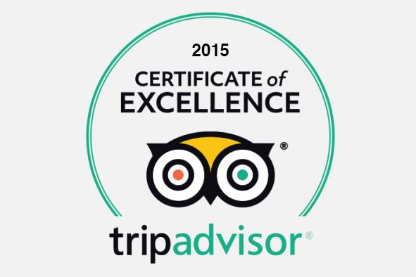 Trip Advisor certificate of excellence 2015 - The Retreat, Bhimtal
