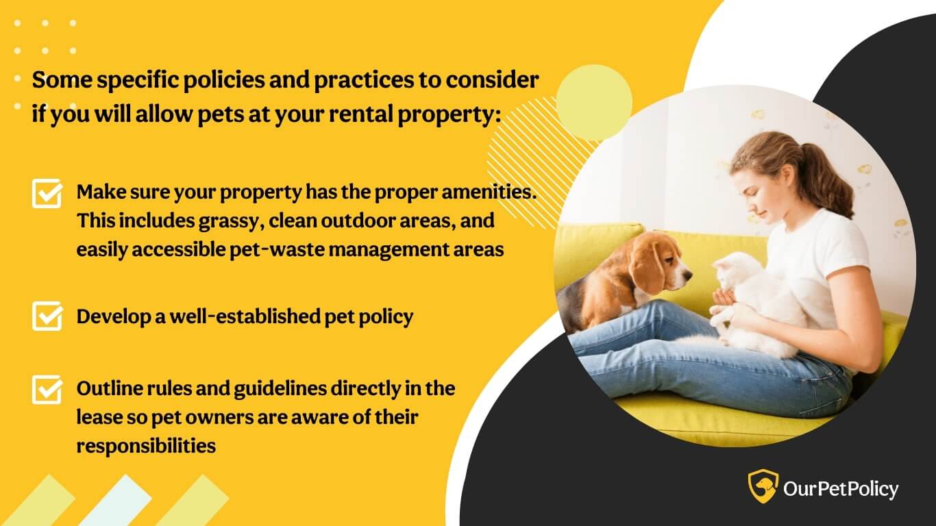Some specific policies and practices for pet-friendly rental property