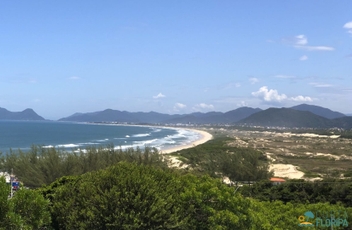 Vista aérea da praia da Joaquina