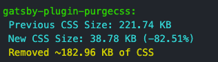 PurgeCSS savings without antd config