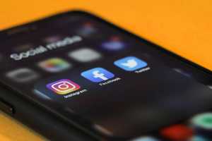 Social media apps on a phone