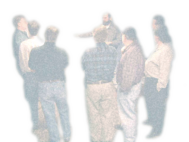 Agile Manifesto signers gathered in a circle
