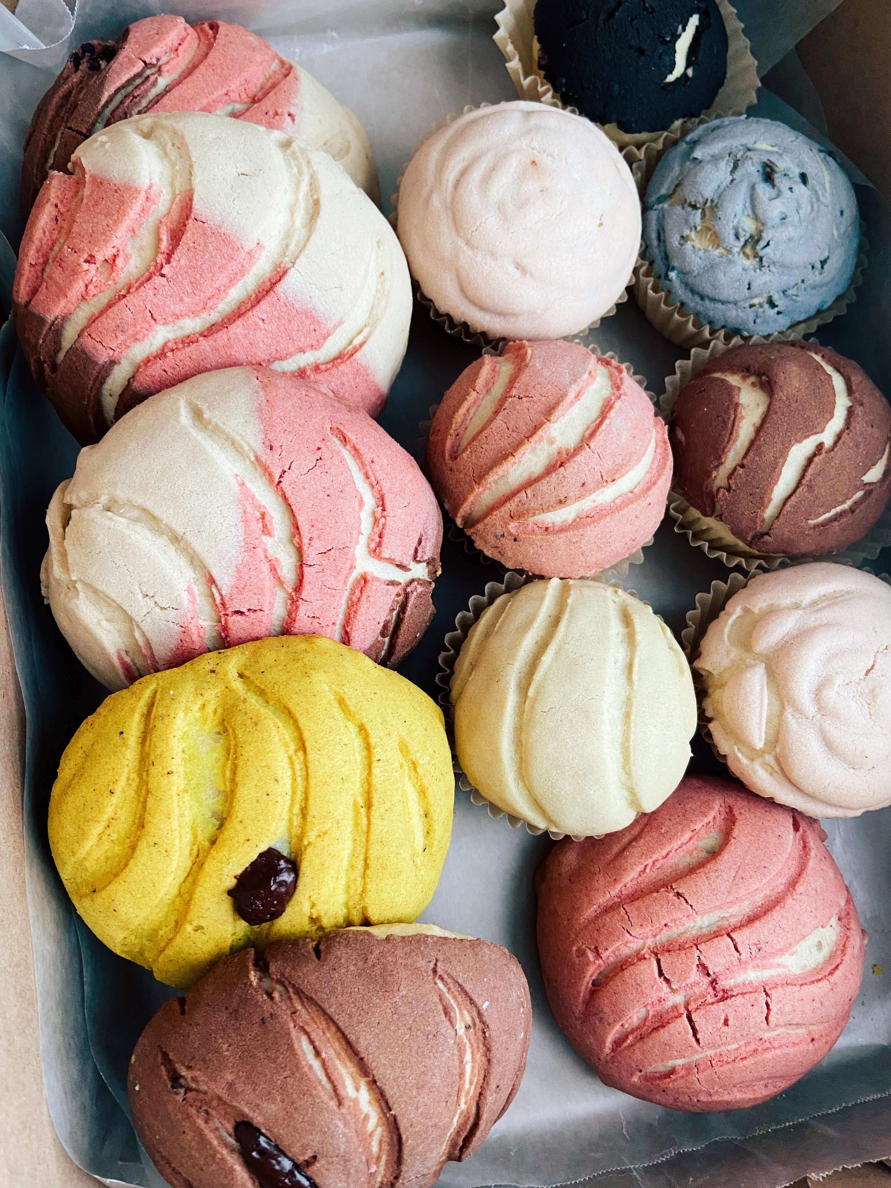 an assortment of conchas