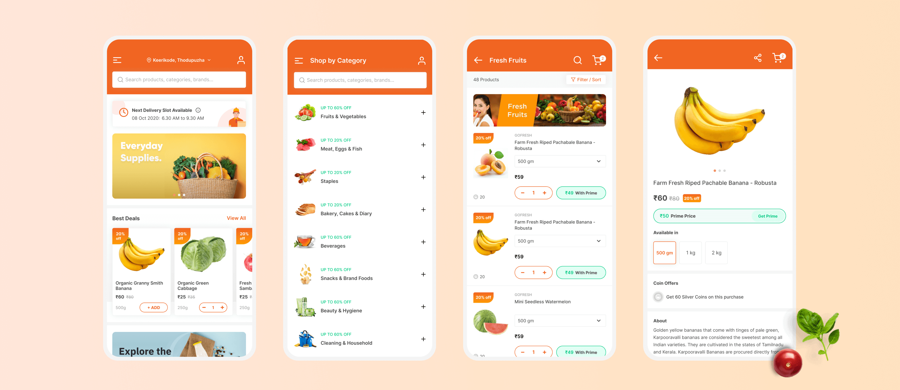 EvoCart grocery e-commerce platform for grocery delivery business