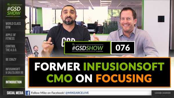 Former Infusionsoft CMO on Focusing