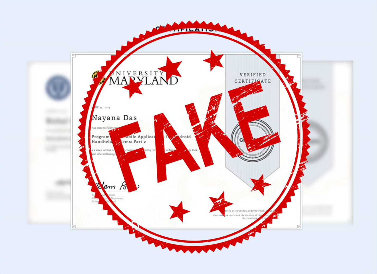 The world of fake coursera certificates