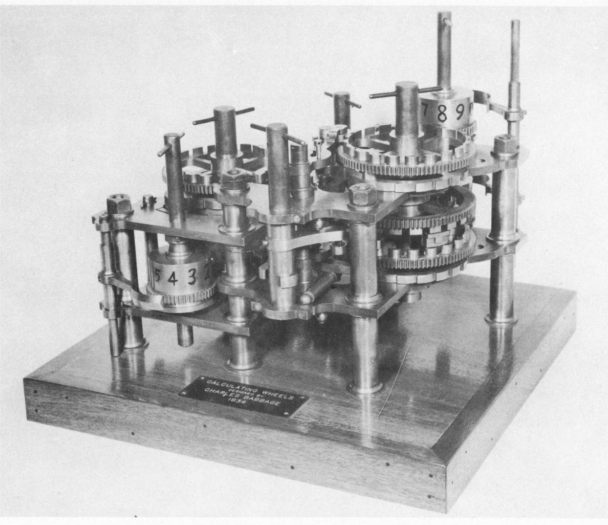 Calculating wheels by Charles Babbage. Image taken from the Mark I ‘operating manual’