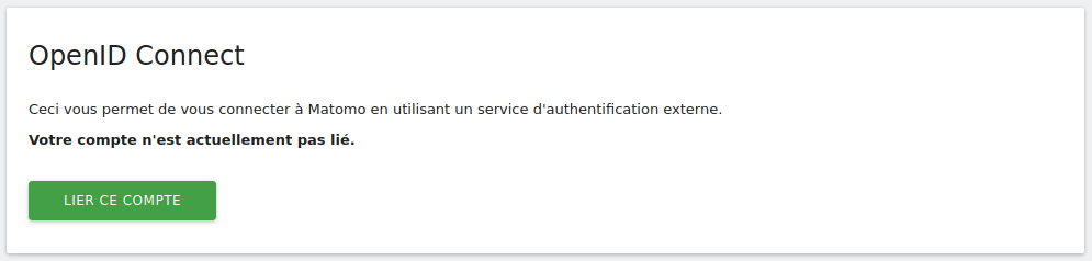 OpenID Connect with Matomo