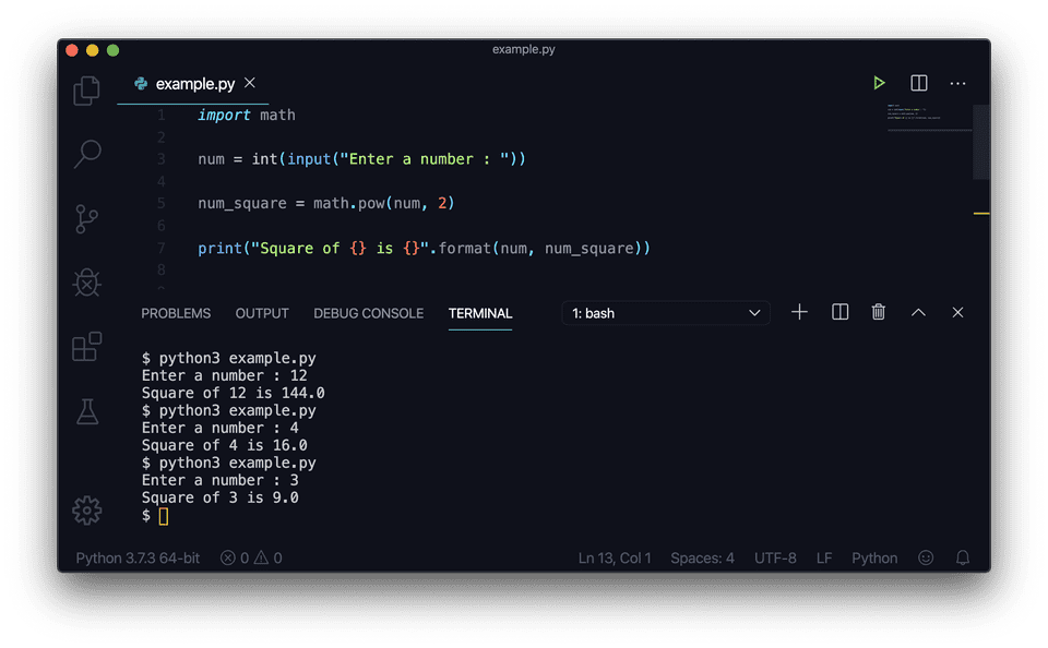 Different ways in Python to find the square of a number - CodeVsColor