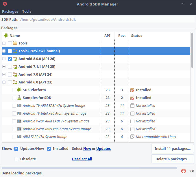 Android SDK Manager