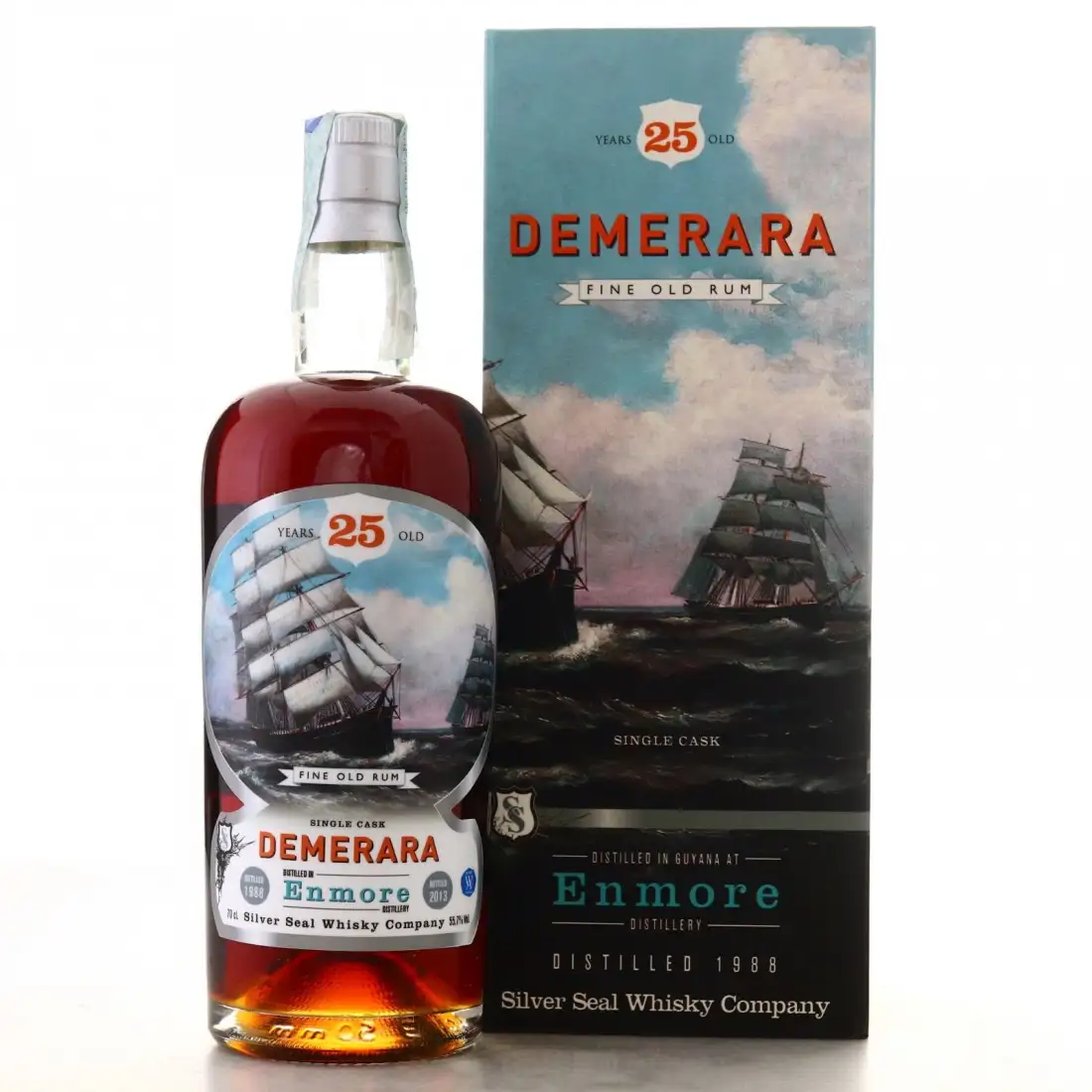 Image of the front of the bottle of the rum Demerara (Blue Label)