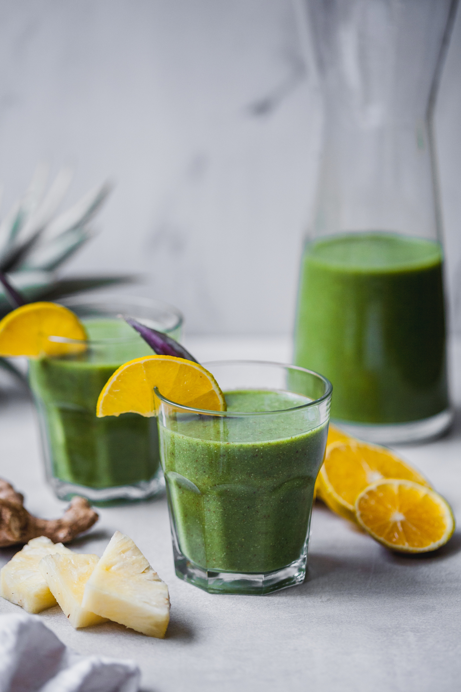 Pineapple Citrus Ginger Green Smoothie