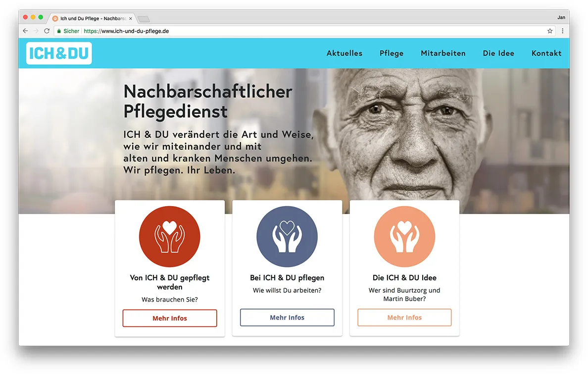 KreativBomber Onlineagentur Freiburg - ICH &amp; DU Pflege Freiburg Start