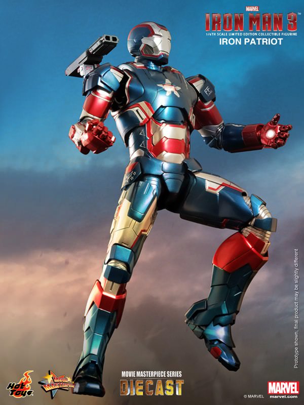 Hot Toys Iron Man 3 MMS195D01 Iron Patriot 1/6th Scale Limited Edition Collectible Figure