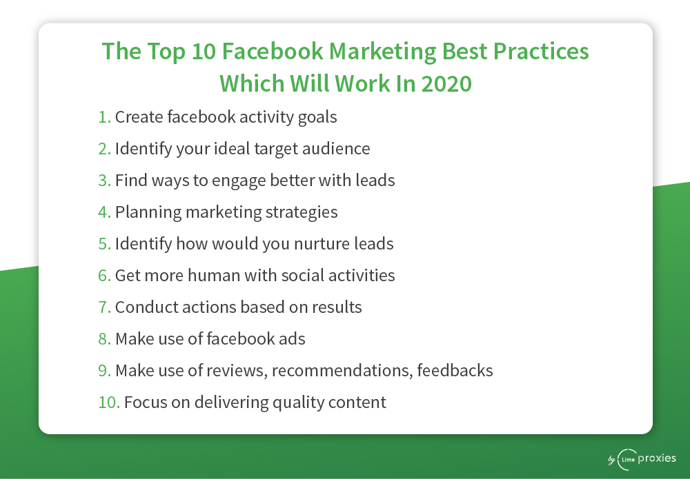 Facebook marketing best practices