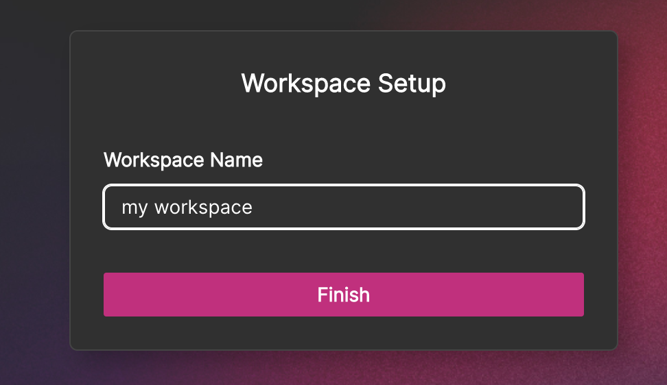 Choose a workspace name