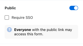 Public form options