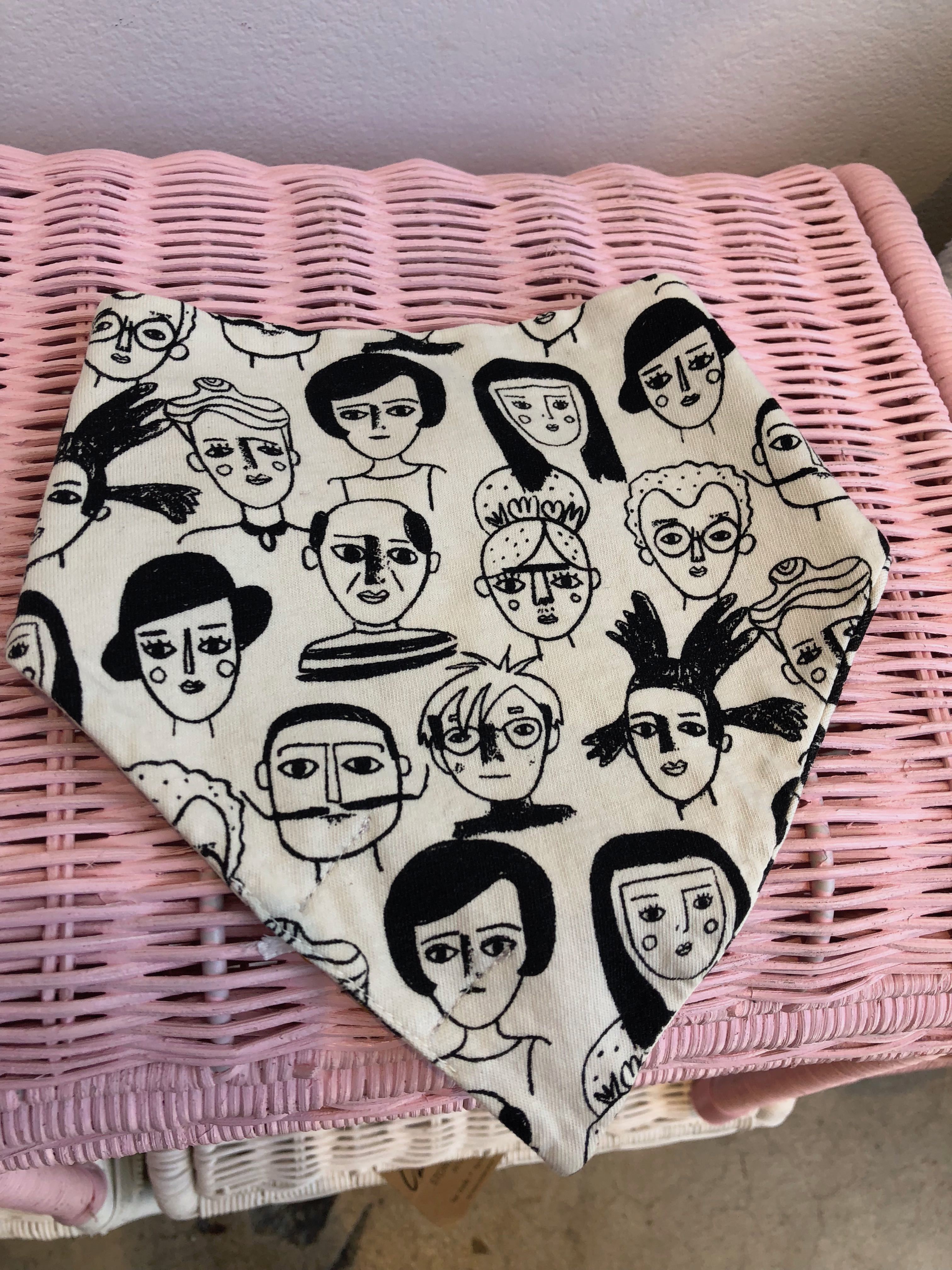 suzuki print baby bandana with famous artists