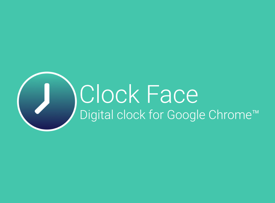 Clock Face: Digital clock for new tab page