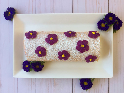 Berry Violet Swiss Roll