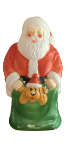 Santa with Puppy photo