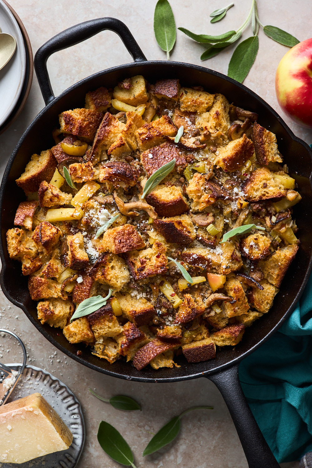 Skillet Stuffing With Sausage Sage and Apples