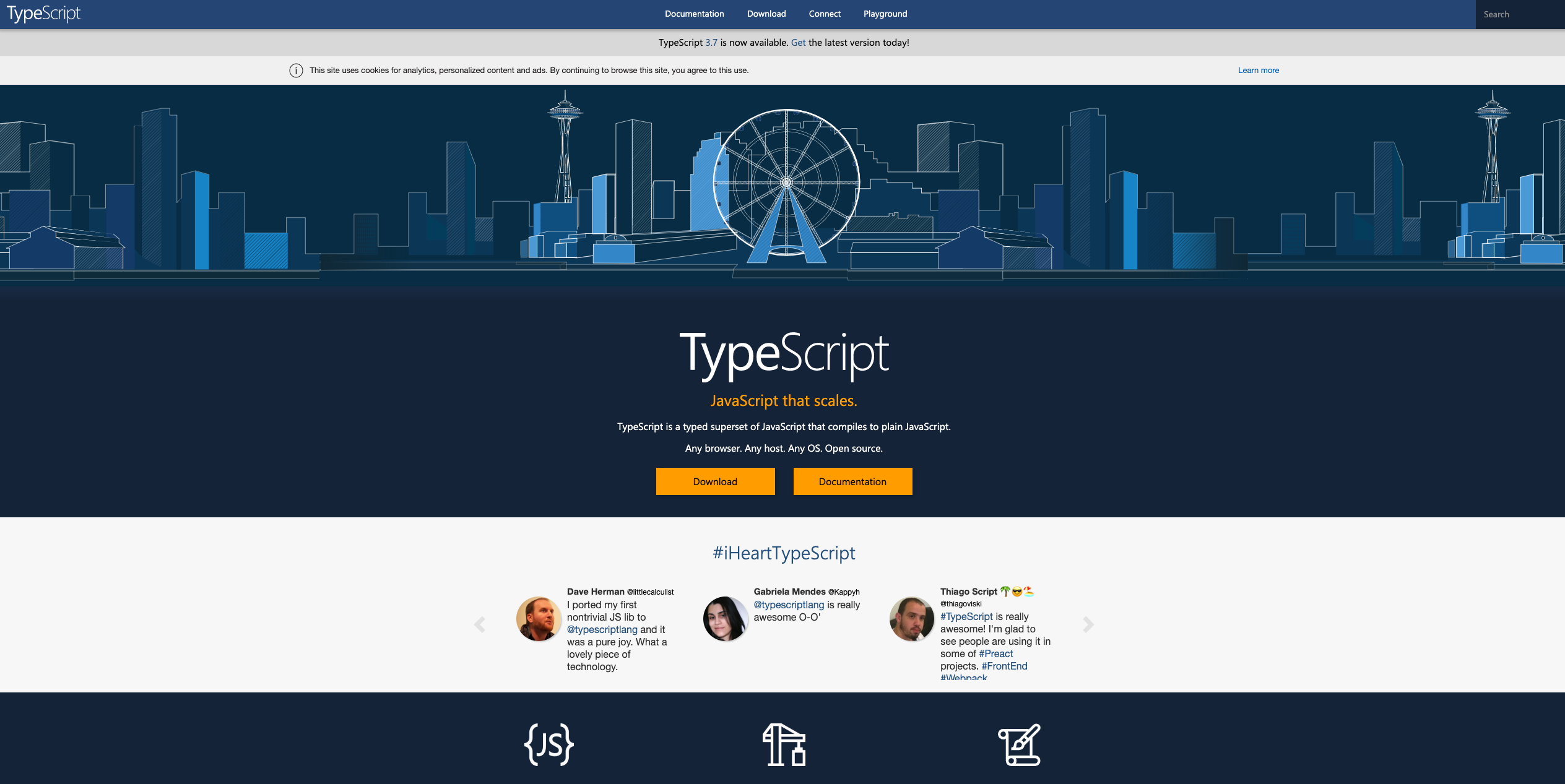Typescript website UI
